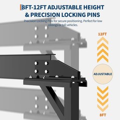 Adjustable Gantry Crane Height Adjustable 97″ to 141″, 2 Ton(4400 LBS) Capacity