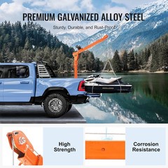 Folding Electric Pickup Truck Crane 1100lb with 3500lb Winch
