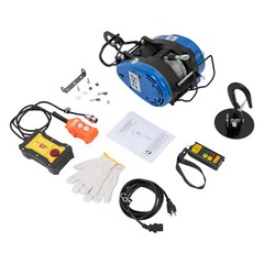 550 lbs Electric Hoist Winch Crane Hoist Wireless Remote Control 95 ft Lifting