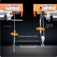 Mini Electric Hoist Home Use Small Crane 220V Lifting Machine Winch Hoist
