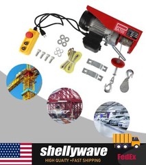 700KG Electric Hoist 1543 lbs Crane Winch with 14FT Wired Remote Control 110V