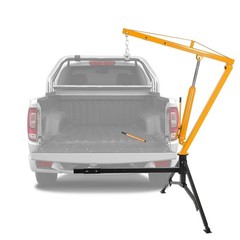 1000LBS Adjustable Hydraulic Receiver Hitch-Mount Pickup Truck Crane Swivel Lift