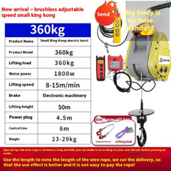 Brushless Inverter Small Diamond Electric Hoist 220v Crane Lift Adjustable Speed