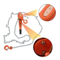1.5 Ton Chain Hoist 3300 lbs 20 FT Auto Chain 360 Hook G80 Galvanized Steel