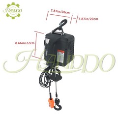 3-in-1 Electric Hoist 1100LBS Dual Remote Overload Protection For Garage
