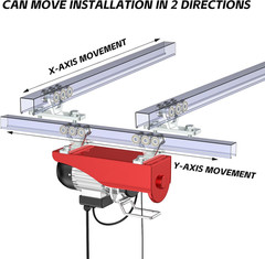 6 Wheel Hoist Trolley with Rollers – Strut Trolley Assembly for Electric Hoist –