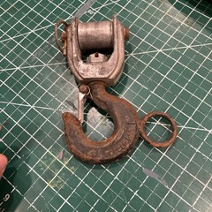 Lineman Little Mule Hook and Latch Bottom Block 1/2″ Assembly w/ Hot Stick Ring