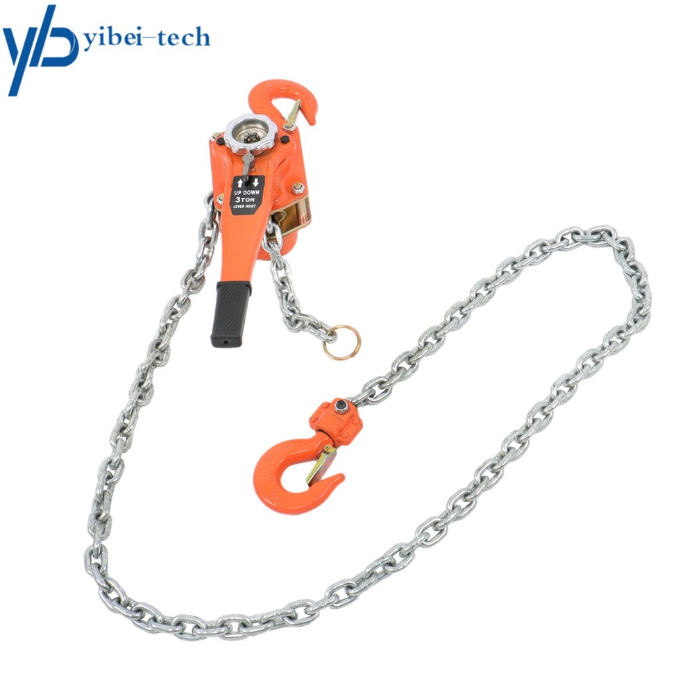 10ft/3m Lifter Lever Block Chain Hoist G80 Ratchet Hoist 6600lbs/3t Capacity