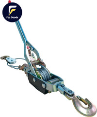 Come along Winch 000 Lbs/5T Pulling Capacity 2Ft Steel Cable 3 Hooks Dual Gear