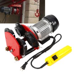 2200lbs Electric Wire Rope Hoist Trolley Overhead Motor Winch Hoist Garage Crane
