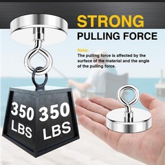 DIYMAG Magnet 2 Inches 350 Lbs Strong Magnets 50mm(2 inches), Single Hole