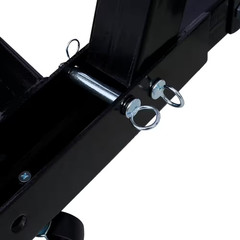Black 2-Ton Folding Engine Hoist Cherry Picker Shop Crane Hoist Lift, Heavy-Duty