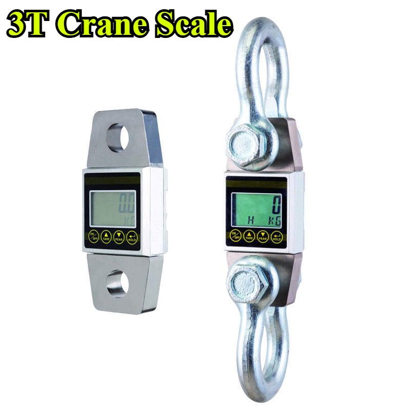 3T Crane Scale High Precision Weighing Scale Digital Hanging Scale New 3000KG