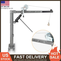 Folding Hydraulic Pickup Truck Crane 360° Engine Bed Hoist with Winch 1000 LBS