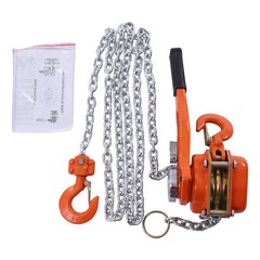 Mini Lever Block Chain Hoist Ratchet Type Come Along Puller 10 FT Lift 0.75 Ton