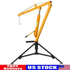 Hydraulic Pickup Truck Crane Hitch Mounted Crane 1000 lbs 360° Swivel Hoist Lift