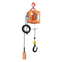 3in1 Portable Electric Hoist Winch 440lbs 1500W Wireless/Manual Control US 110V
