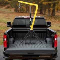 Truck Jib Crane 4500lb Capacity, Foldable Adjustable Arm&Height,Galvanized Steel