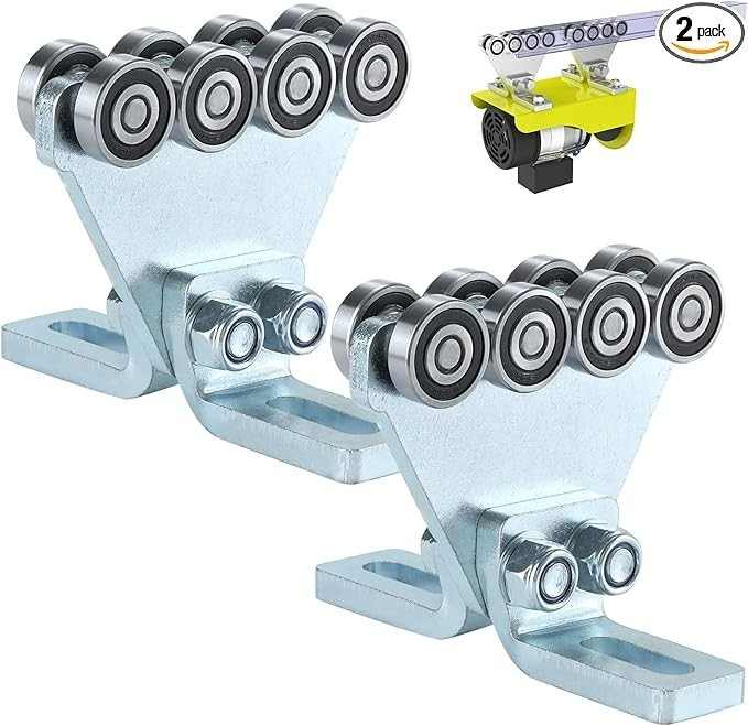 2 Pack 8-Wheel Trolley Assembly fits 1-5/8″ Strut Channel Electric Hoist Roller