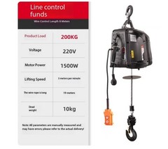Electric Hoist 220V Home Use Mini Crane Lifter Remote-Controlled Electric Hoist