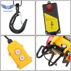 2-in-1 Electric Hoist Winch, 1100 lbs Capacity with Wire&Wireless Remote Control