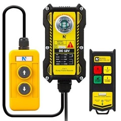 NEWTRY 2-in-1 Crane Remote 12V Wireless Wired Hoist Dump Trailer Controller