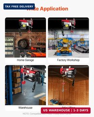 VEVOR Electric Hoist with Wireless Remote Control, 110v 440lbs Electric Hoist wi