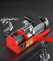 220V Home Use Small Hoist Lifting Machine 1/0.5 Ton Winch Crane