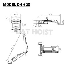12 Ton Hydraulic Scissor Hoist Kit – Fits 16-18′ Dump Body DH-620