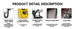 Electric Hoist Crane Stepless Speed Control Home Crane Portable Brushless Winch
