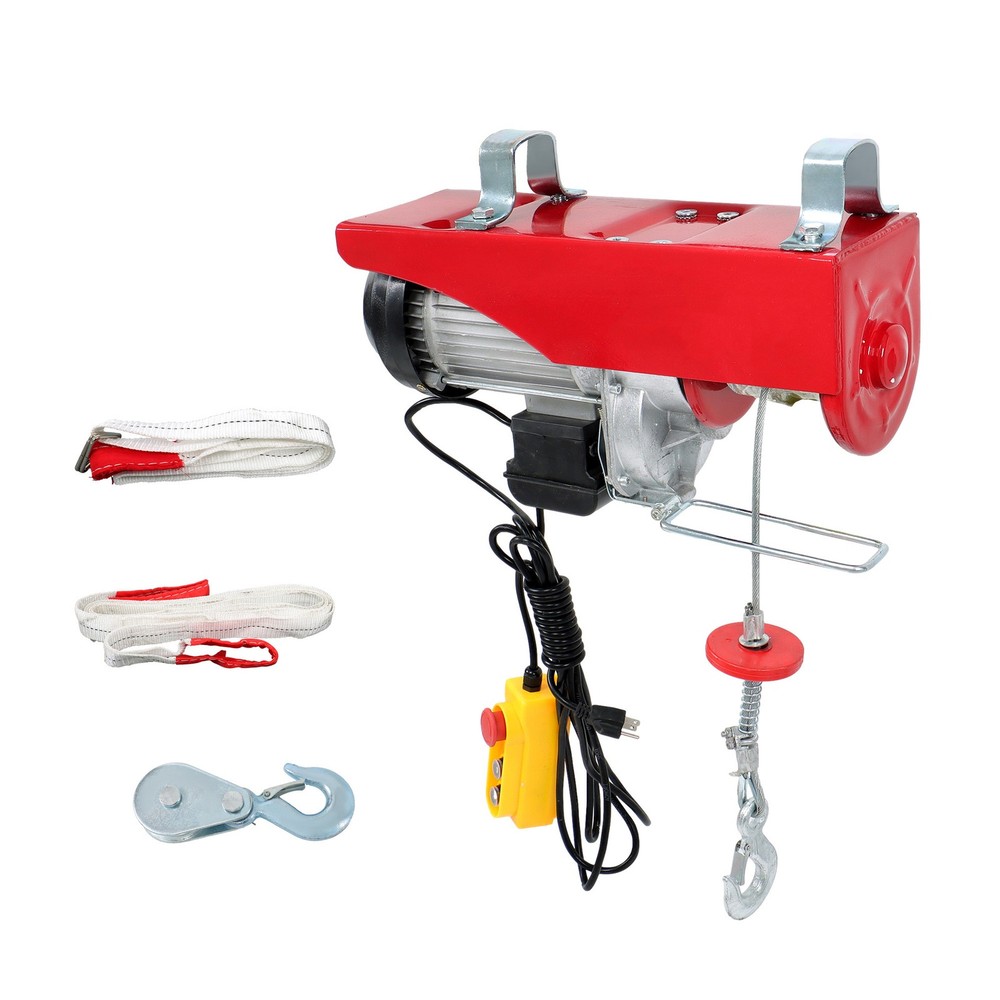 Mini Electric Hoist 2200LBS With Wire Remote Control&Single/Double Slings