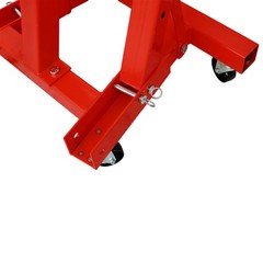 Red 2Ton Steel Engine Hoist Cherry Picker 6 Iron Wheels Folding Shop Crane Lift