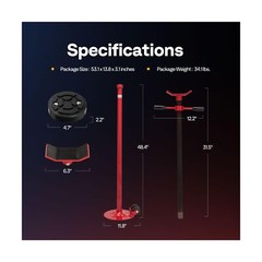 SPECSTAR Movable Under Hoist Support Stand, 3/4 Ton 1650Lbs Capacity Jack Sta…