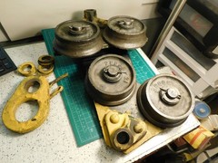 Vintage Yale Hoist 1Ton Model 71 Beam Mount Pulley Trolley