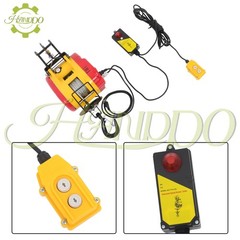 2-in-1 Portable Electric Hoist Winch 1100LBS Wired / Wireless Remote Control