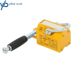 220lbs / 100 kg Magnetic Lifter Lifting Magnet Hoist 2.5 Safety Factor Yellow
