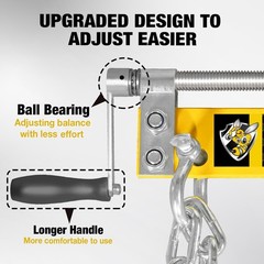 YELLOW JACKET Engine Hoist Shop Crane Engine Leveler 1500lbs Steel with Ball Bea