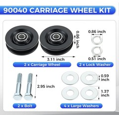 90040 Carriage Wheel Kit Compatible with TranzSporter TP250 TP400 LH200 LH2000