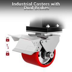 1.5 Ton Portable Gantry Crane, Adjustable Height & Width, Steel Construction