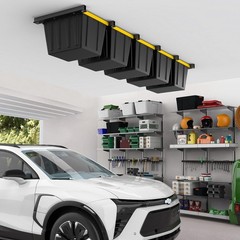 EVERHANGER Ceiling Storage Rack, Heavy Duty Overhead Garage Storage Rack, Adj…
