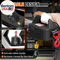 3-In-1 Electric Hoist Winch, 2200Lbs Manual/Wire/Wireless Remote Control,110/120