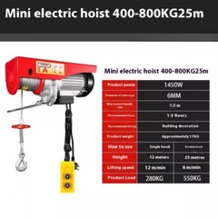 Electric Winch Handheld Portable Winch Workshop Garage Gantry Crane Lift