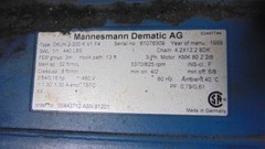 USED Mannesmann Dematic AG 440 lb Rail Mount Electric Chain Hoist 32/8 ft/min.