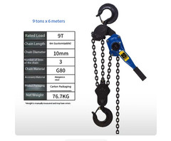 0.75T 1/2/Ton Manual Chain Hoist Hand-Cranked Towing Hoist Lifting Crane