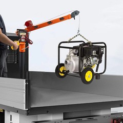 Folding Pickup Truck Crane Hoist with 2000 Lb Electric Winch 360 Swivel