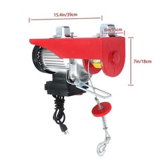 110V Mini Electric Hoist PA600 1320lbs & Wireless Remote Control Height 20-40ft