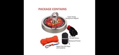 MUTUACTOR Neodymium Fishing Magnet,Double Sided 1100lb Magnet, Silver