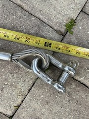 6 ft Crane Rigging Hoist Lift Sling Stainless Steel Cable Attachment Heavy Duty