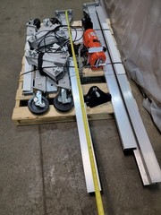 CM Model F 1/2 ton Electric Hoist, 16 fpm 4.8 mpm w/ stand