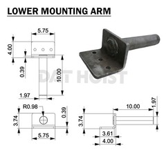 10 Ton Hydraulic Scissor Hoist Kit Short Lower Arm-Fits 12–16′ Dump Bodie DH-520
